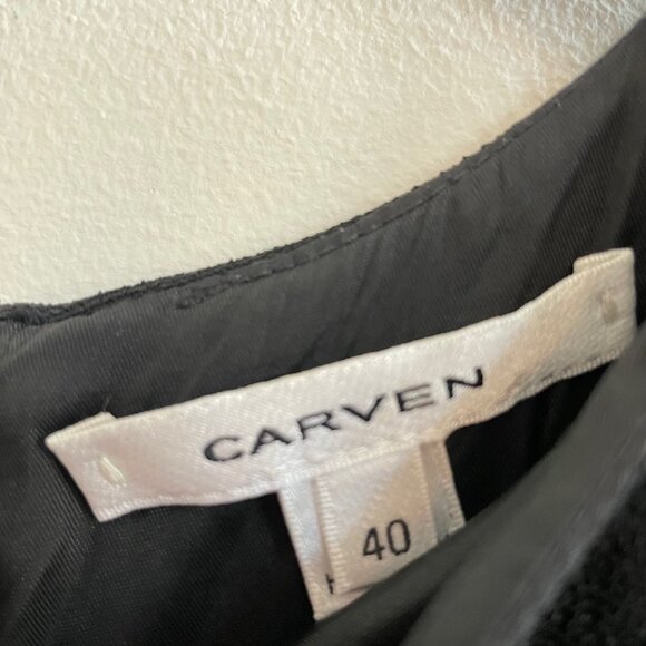 Carven Crepe Dress with ruffle detail - Black, Size 40 (4 in US) - Picture 3 of 3